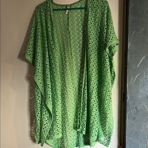 LeShop Mint Lace Cardigan